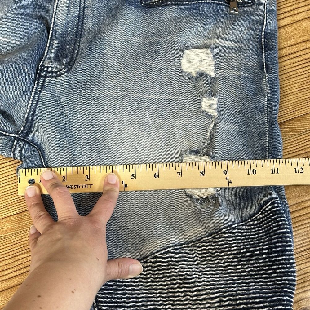 Reason Denim Jeans Distressed Mulberry Moto Jeans Men’s Size 40 Hand Crafted - Picture 12 of 16